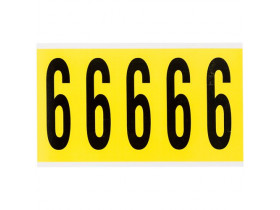 Цифра 9 Brady 9,25 карт, черный на желтом, 5 шт, 44x127 мм, Нейлон, b-499