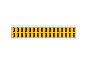 Цифра 0 Brady, черный на желтом, 32 шт, 14x19 мм, b-946, Винил, 25 шт. (gws44000)