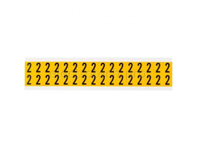 Цифра 2 Brady, черный на желтом, 32 шт, 14x19 мм, b-946, Винил, 25 шт.
