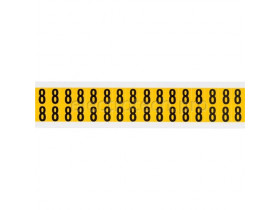 Цифра 8 Brady, черный на желтом, 32 шт, 14x19 мм, b-946, Винил, 25 шт.