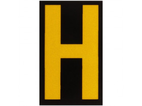 Буква H Brady, желтый на черном, 25 шт, 25x38 мм, b-946, Винил, 25 шт.