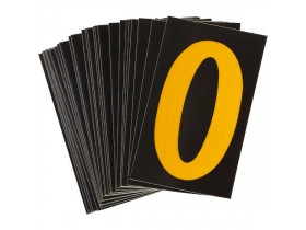Буква O Brady, желтый на черном, 25 шт, 25x38 мм, b-946, Винил, 25 шт.