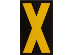 Буква X Brady, желтый на черном, 25 шт, 25x38 мм, b-946, Винил, 25 шт.