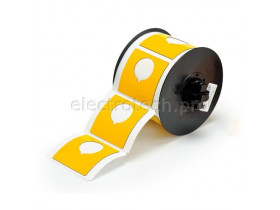 Маркировка под кнопку B30EP-170-593-YL, жёлтый материал B-593 EPREP, 60,96 * 60,96 мм, диаметр отверстия 30,5 мм, выемка, 145 шт. (BBP31/33/35/37)
