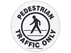Табличка напольная pedestrian traffic only Brady наполная самоклеющаяся с надписью,материал в-534,цвет мм, черный на белом, 431.8