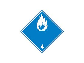 Знак маркировки грузов пероксидные органические соединения Brady adr 5.2, 100x100 мм, b-7541, Самоклеющийся, Винил, 250 шт