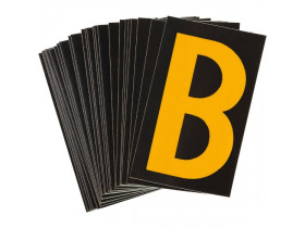 Буква B Brady, желтый на черном, 38 шт, 35x48 мм, b-946, Винил, 25 шт.