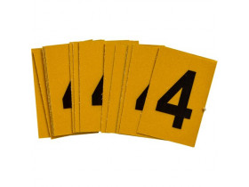 Цифра 4 Brady, черный на желтом, 25 шт, 25x38 мм, b-946, Винил, 25 шт.