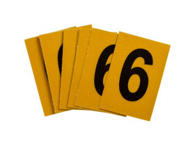 Цифра 6 Brady, черный на желтом, 25 шт, 25x38 мм, b-946, Винил, 25 шт.