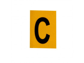 Буква C Brady, черный на желтом, 25 шт, 25x38 мм, b-946, Винил, 25 шт.