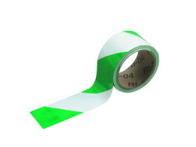 Лента предупреждающая Brady клеевая,зелено- 1, белая, 50.8x16560 мм, Рулон