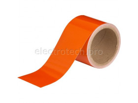 Cветоотражающая лента Brady для разметки стен и пола, полиэстер, оранжевая, 75 мм × 4,5 м