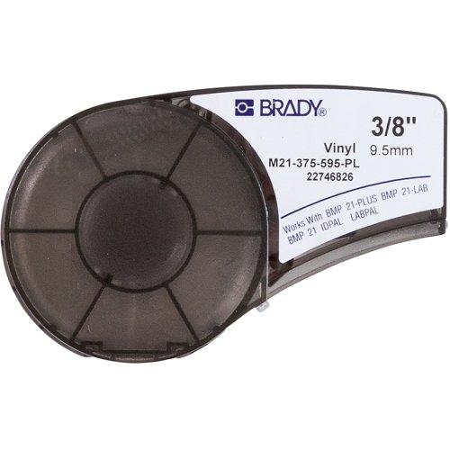 Самоклеящаяся лента Brady M21-375-595-PL, винил, печать белая на фиолетовом, 9,53 мм * 6,4 м